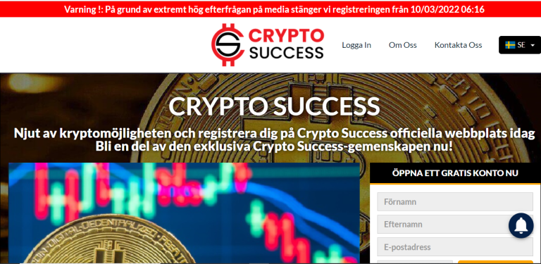 Crypto Success Review: Är det en bluff eller legitimt?0 (0)