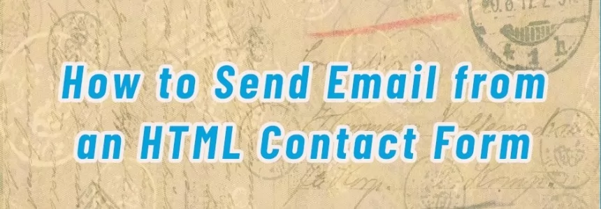 Hur man skickar e-post från ett HTML-kontaktformulär -   
