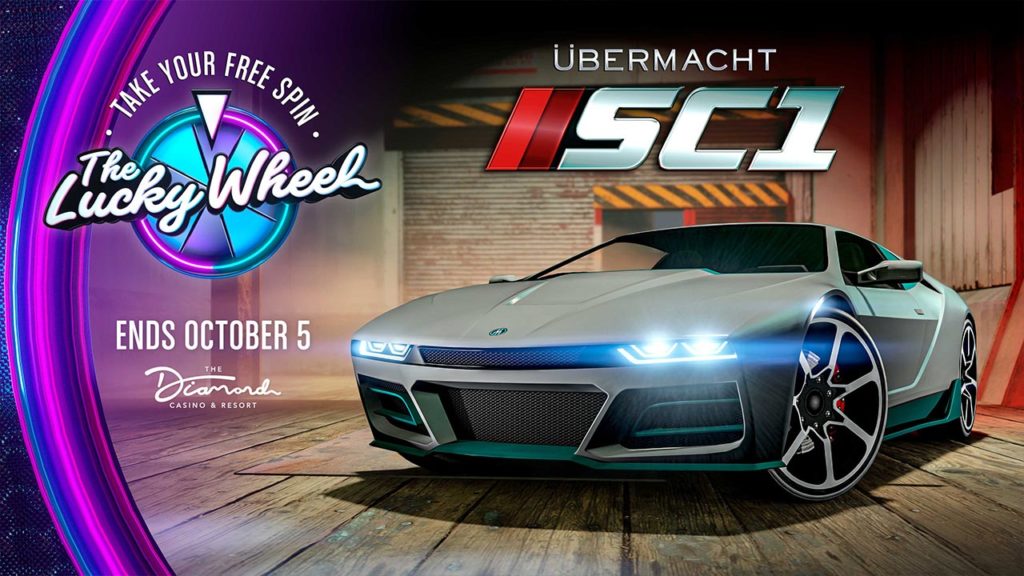 Ubermacht SC1 ställs upp på Diamond Casino den här veckan, snurra på hjulet för att vinna bilen på pallen