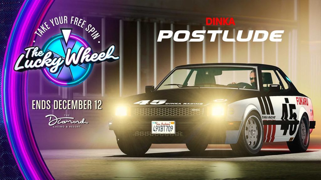 Dinka Postlude är bilen att vinna på Diamond Casino-podiet, försök att vinna den gratis i GTA Online fram till den 12 december